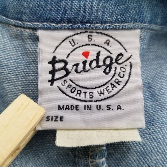 Vintage 90s y2k Denim Bling Floral Paisley Jean Jacket Blazer Size Woman's Large - Picture 10 of 11